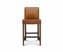 D41 Barrima Counter Stool - Saddle/Walnut