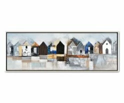 F27 Fishing Village Oil Painting