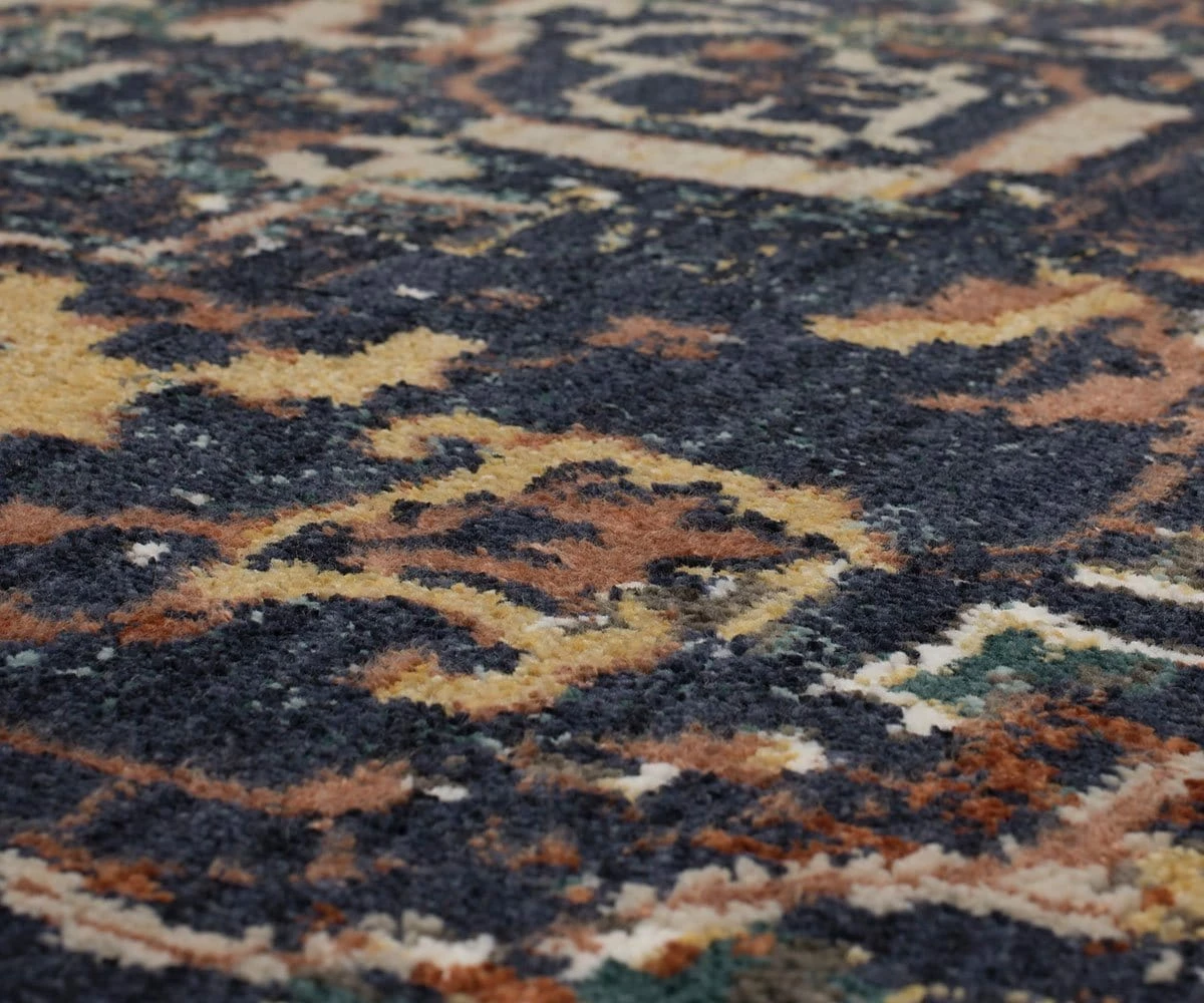 K01 Soiree Damascus Rug - Indigo 4 K01 Soiree Damascus Rug - Indigo - Image 4