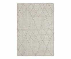 K01 Tangier Tribal Diamond Rug - Silver