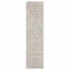 K01 Tangier Tribal Diamond Rug Runner - Silver