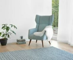 L30 Anselm Rug - Dark Blue 14 L30 Anselm Rug - Dark Blue -Dining Room Shop LoganChairs Blue withFur upd