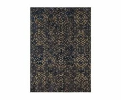 K01 Cosmopolitan Block Print Rug - Ink
