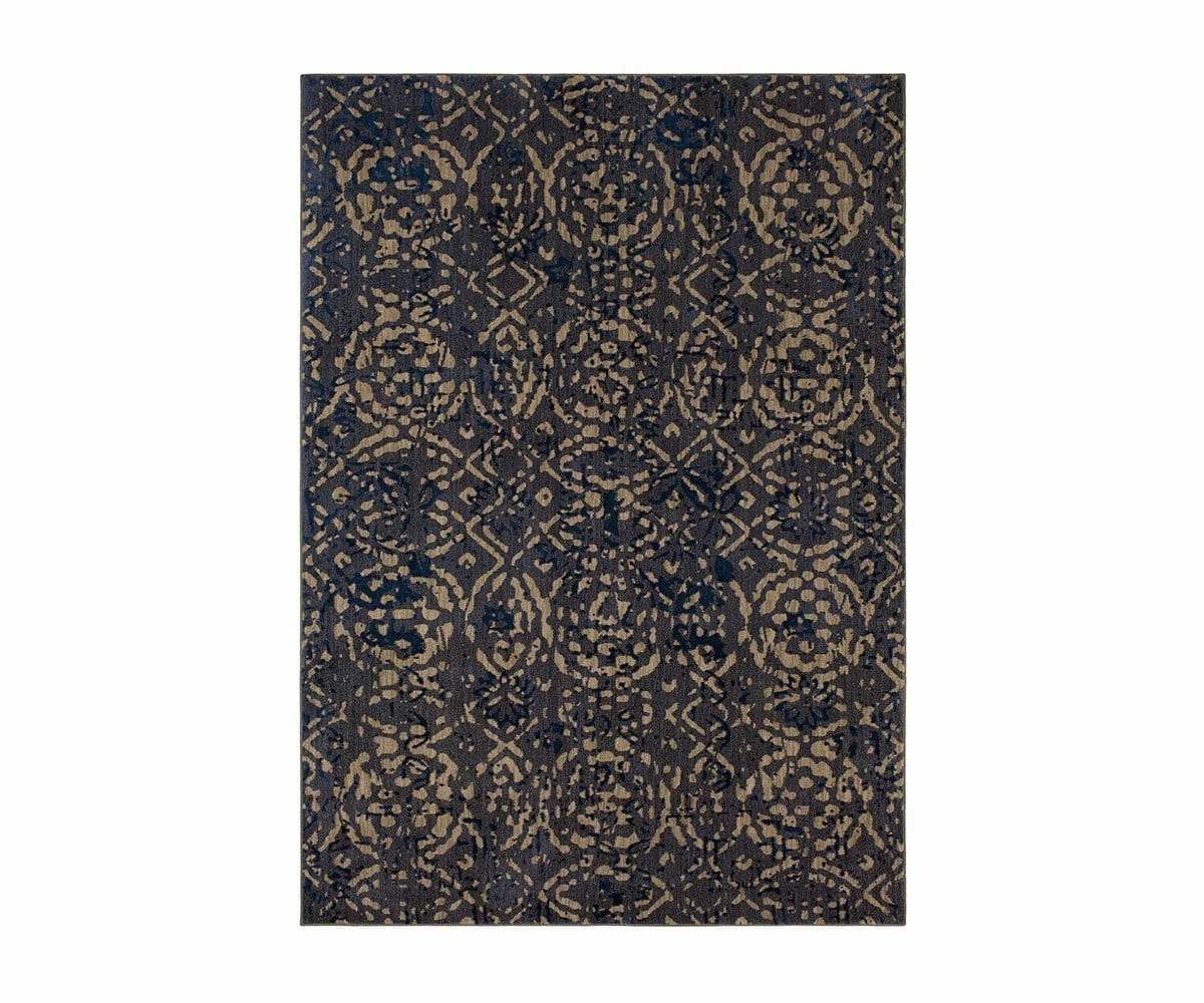 K01 Cosmopolitan Block Print Rug - Ink 1 K01 Cosmopolitan Block Print Rug - Ink