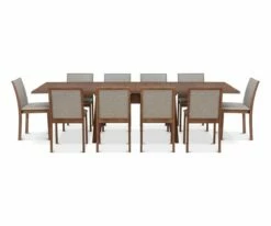 S27 Randers Rectangular Extension Table - Walnut -Dining Room Shop S27 SM13 W 009