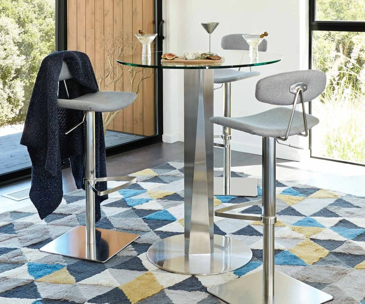 M18 Lena Fabric Adjustable Counter and Bar Stool 3 M18 Lena Fabric Adjustable Counter and Bar Stool - Image 3